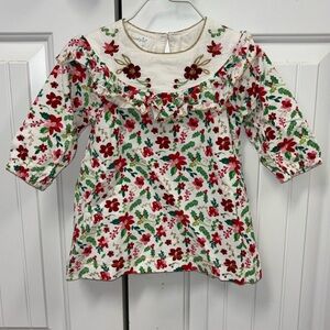 Mud Pie Merry Floral Holiday Dress